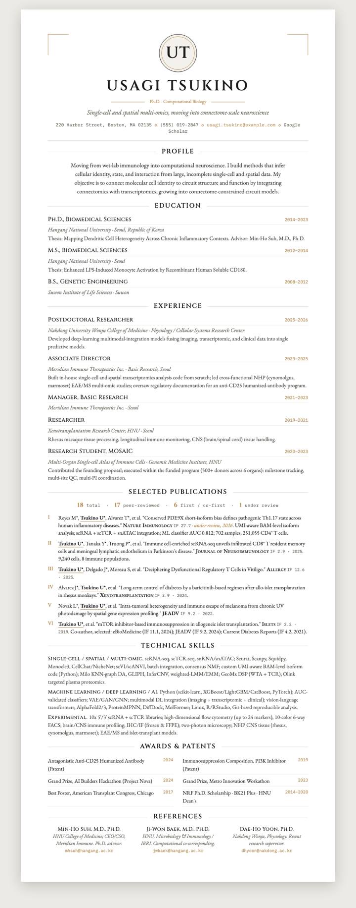Monogram Serif CV template preview