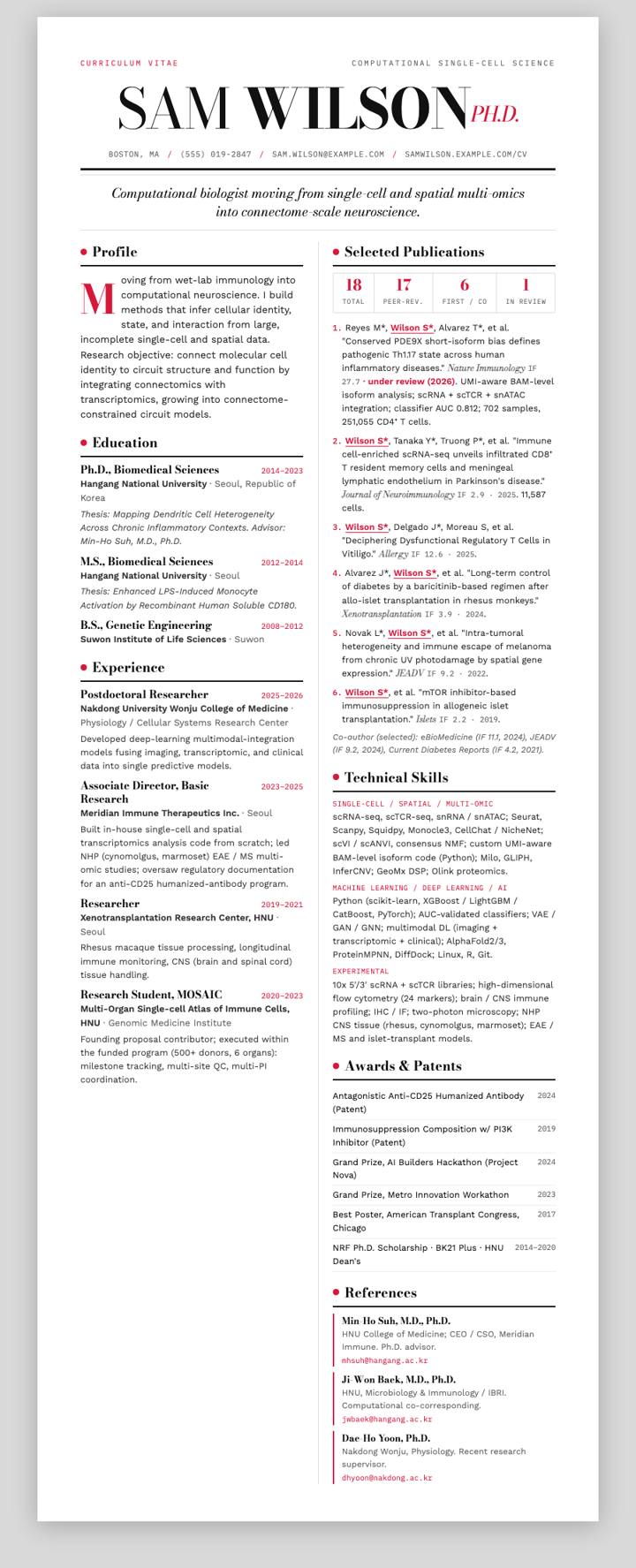 Magazine Masthead CV template preview
