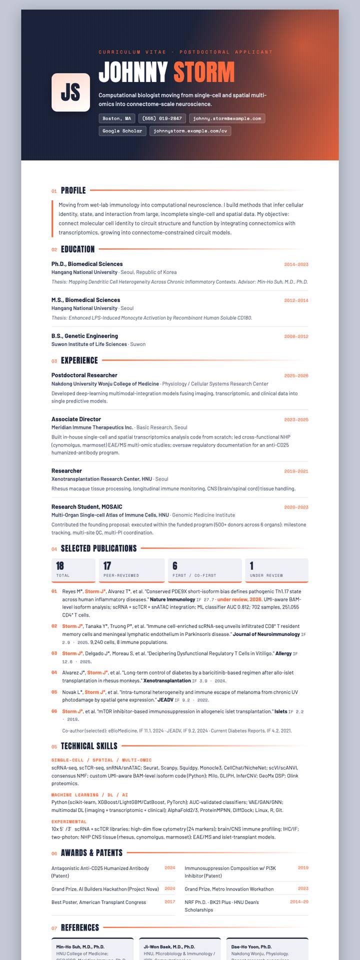 Duotone Photo CV template preview