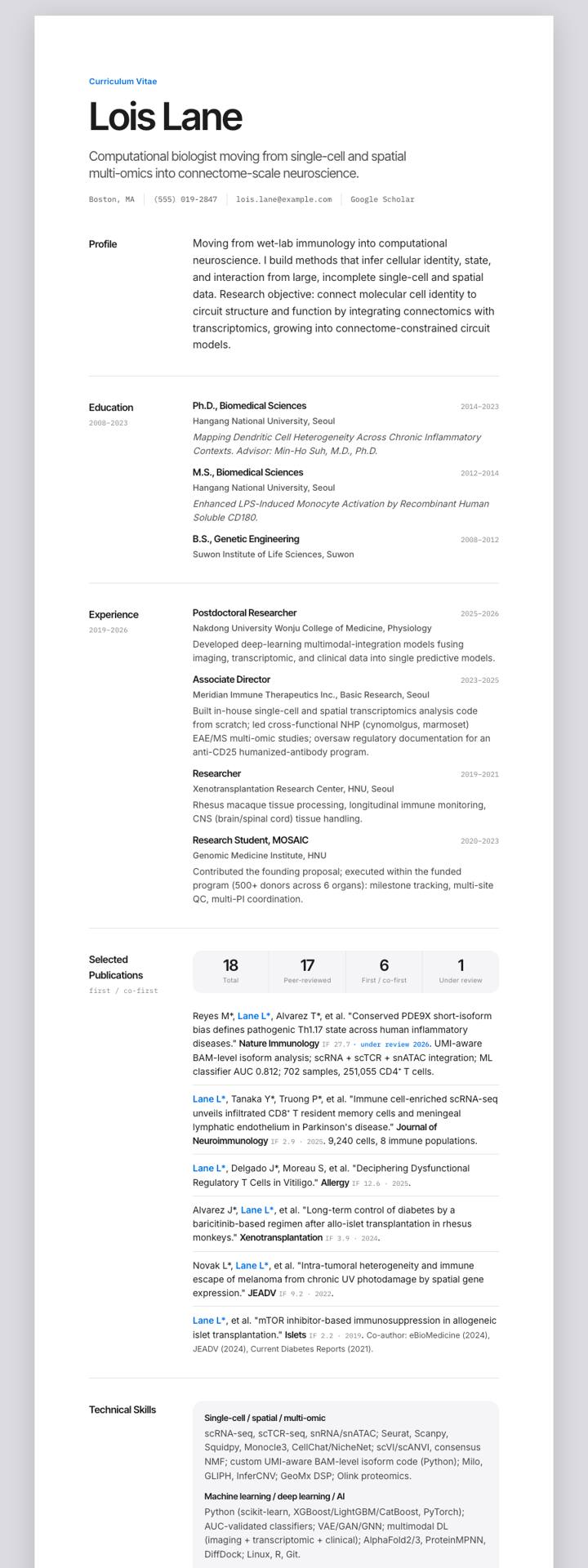 Apple HIG CV template preview
