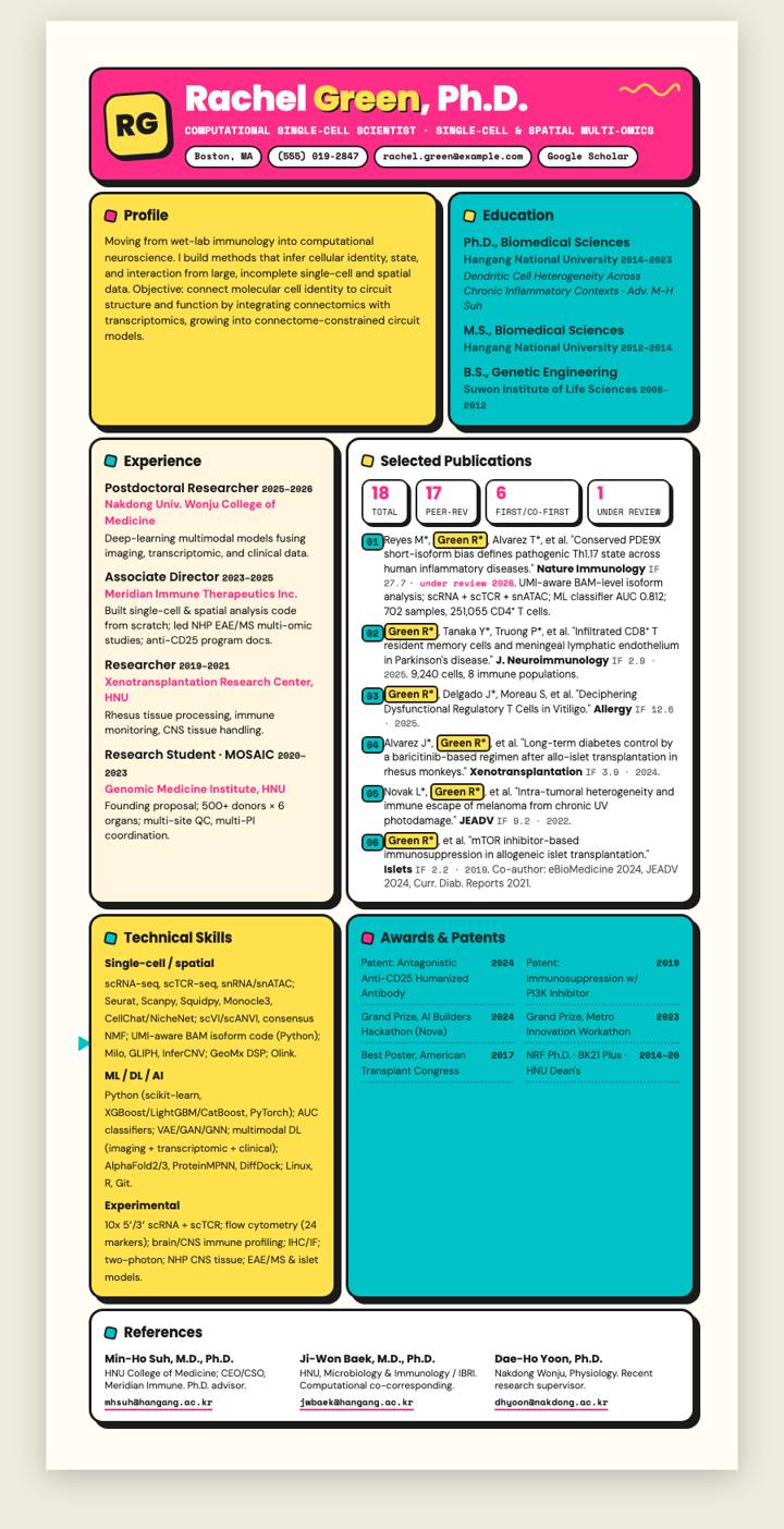 Memphis Group CV template preview