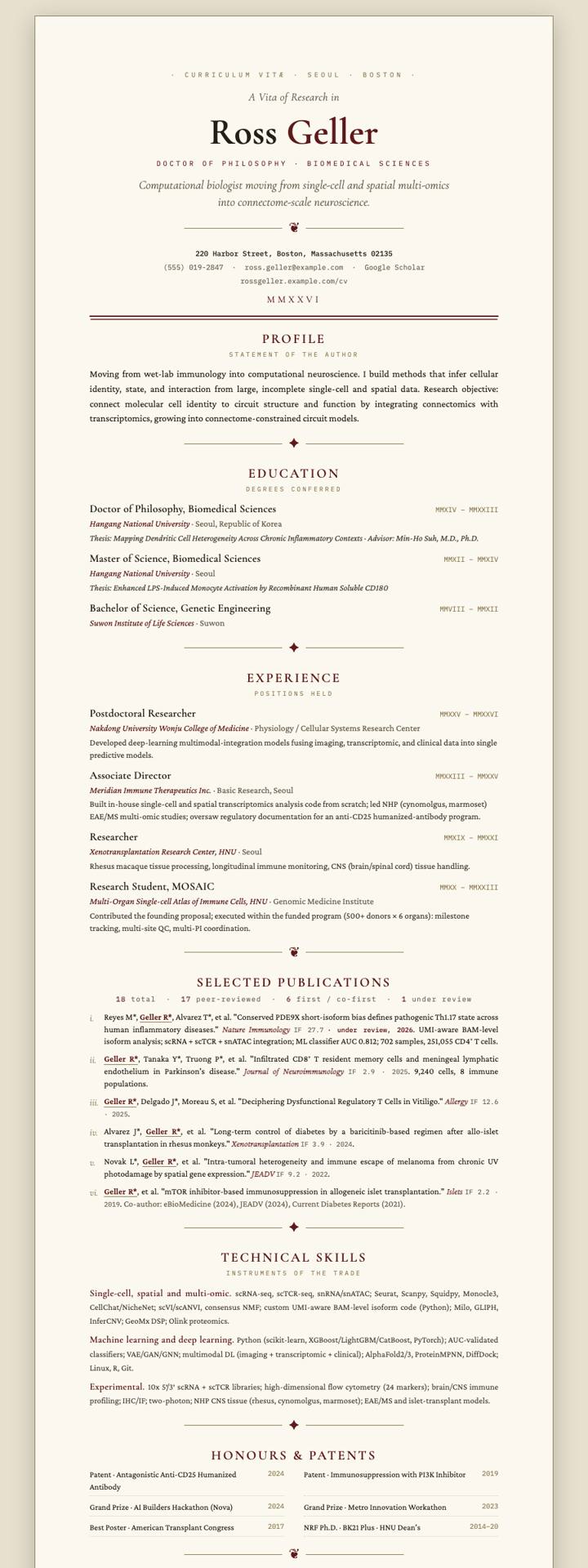 Book Title Page CV template preview