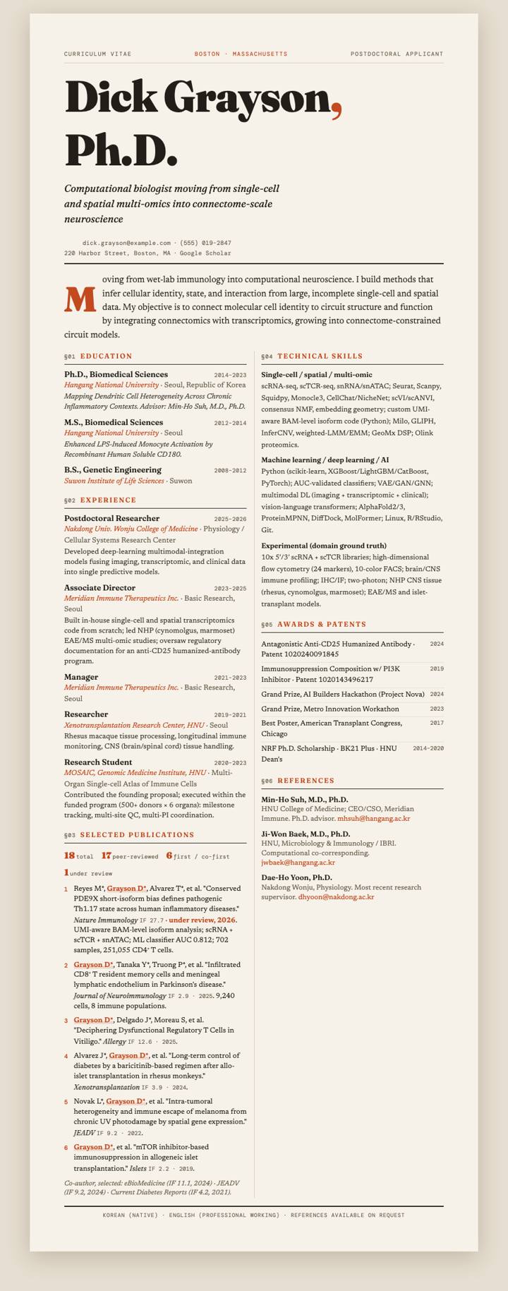 Fraunces Editorial CV template preview