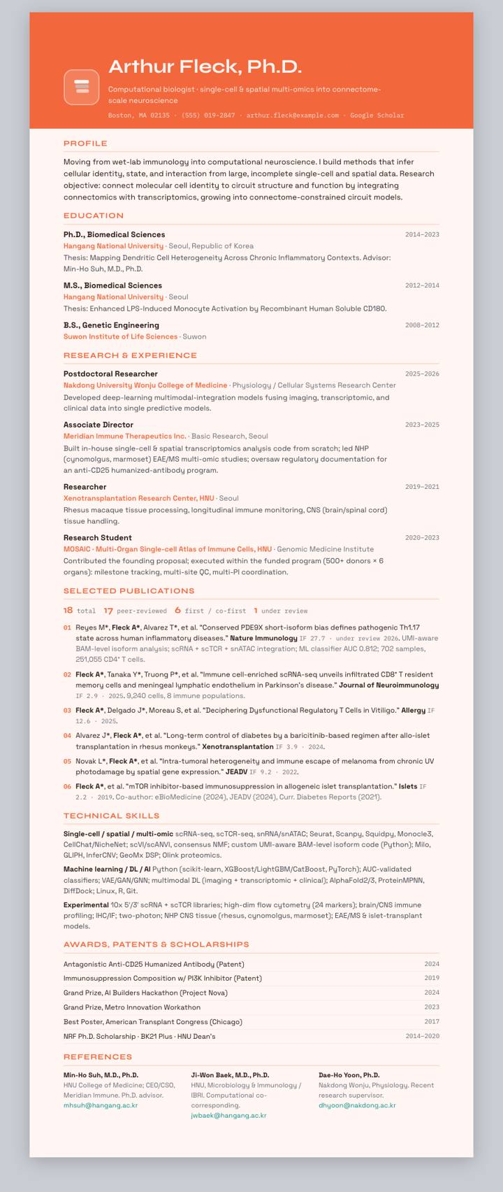 Coral Cloud Crest CV template preview