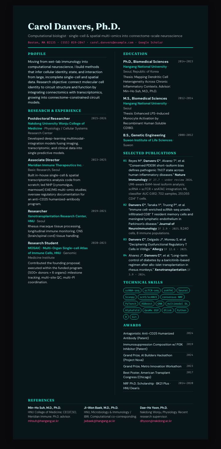Electric Teal Bicolumn CV template preview