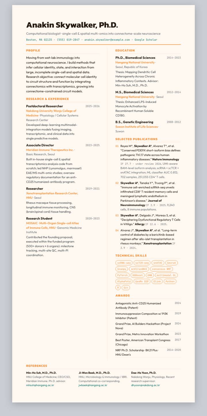 Tangerine Teal Bicolumn CV template preview