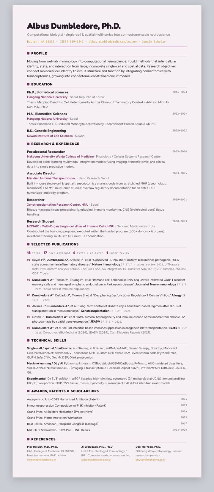 Plum Editorial Rule CV template preview