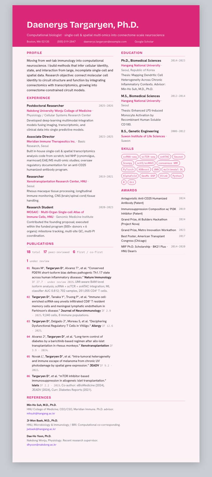 Rose Quartz Banner CV template preview