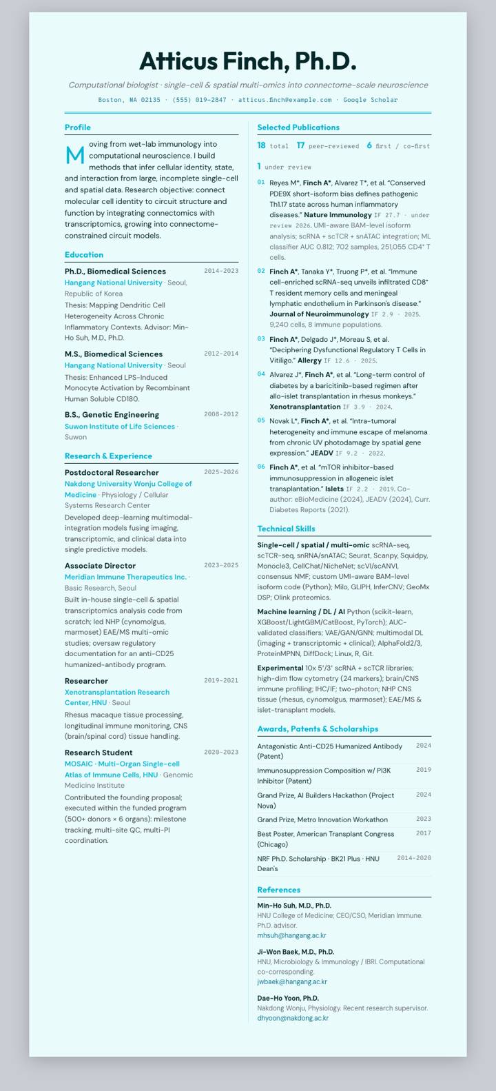 Aqua Poster Editorial CV template preview