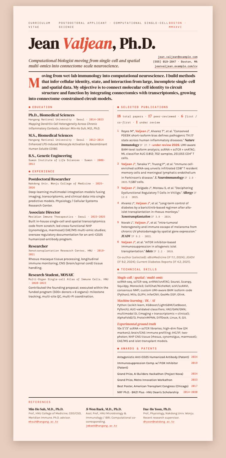 Peach Editorial CV template preview