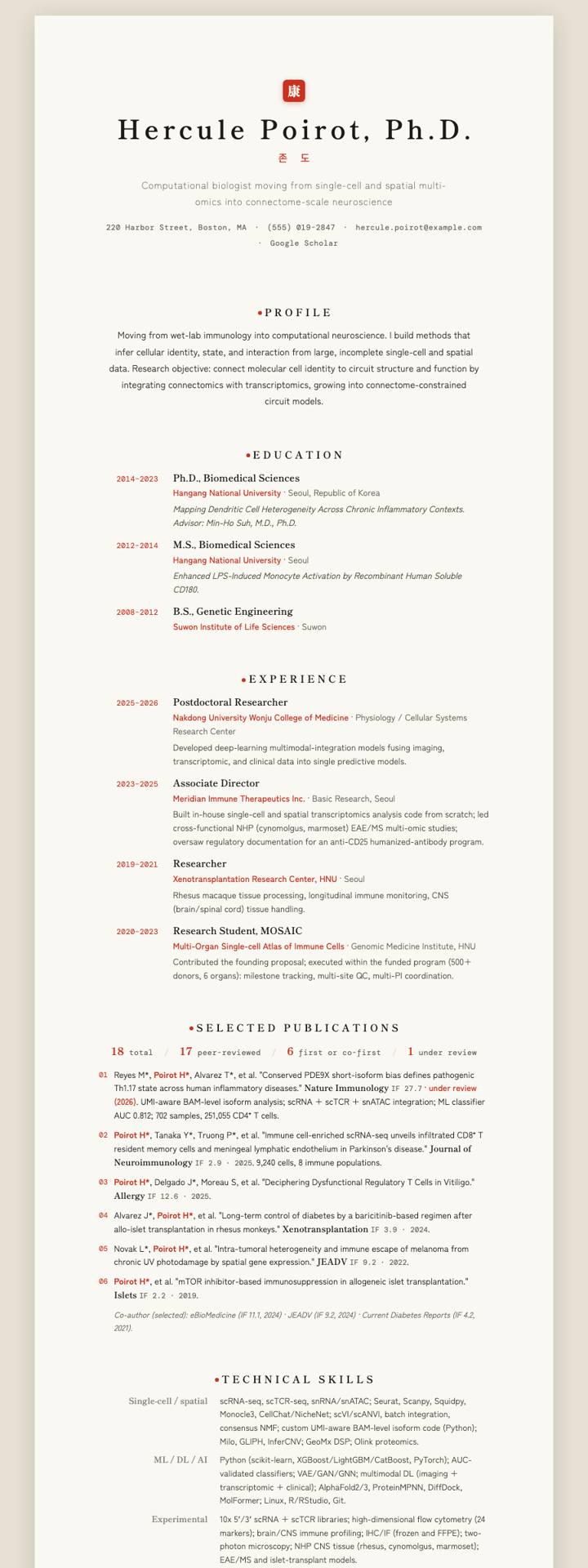 Vermilion Ma CV template preview