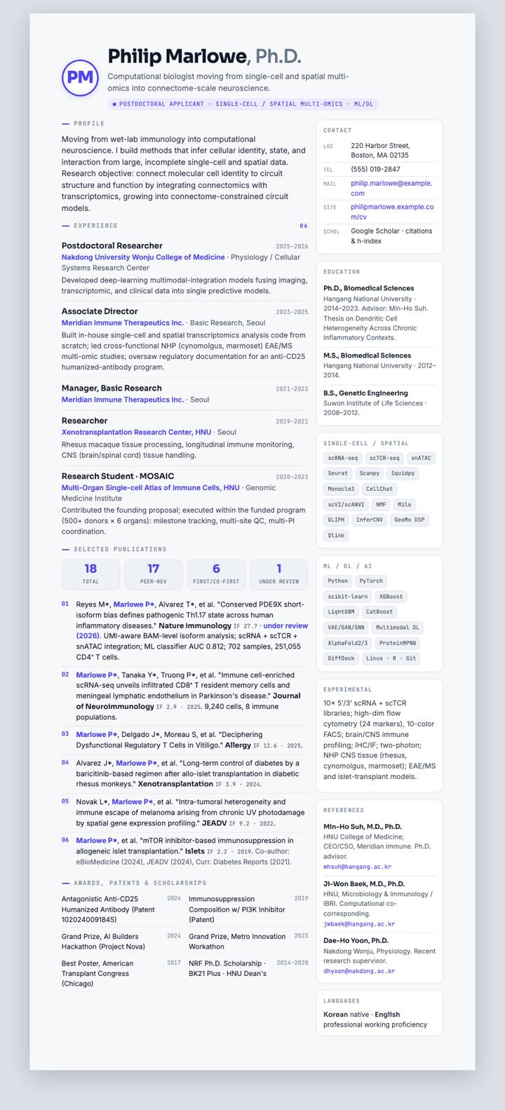 Slate Product CV template preview