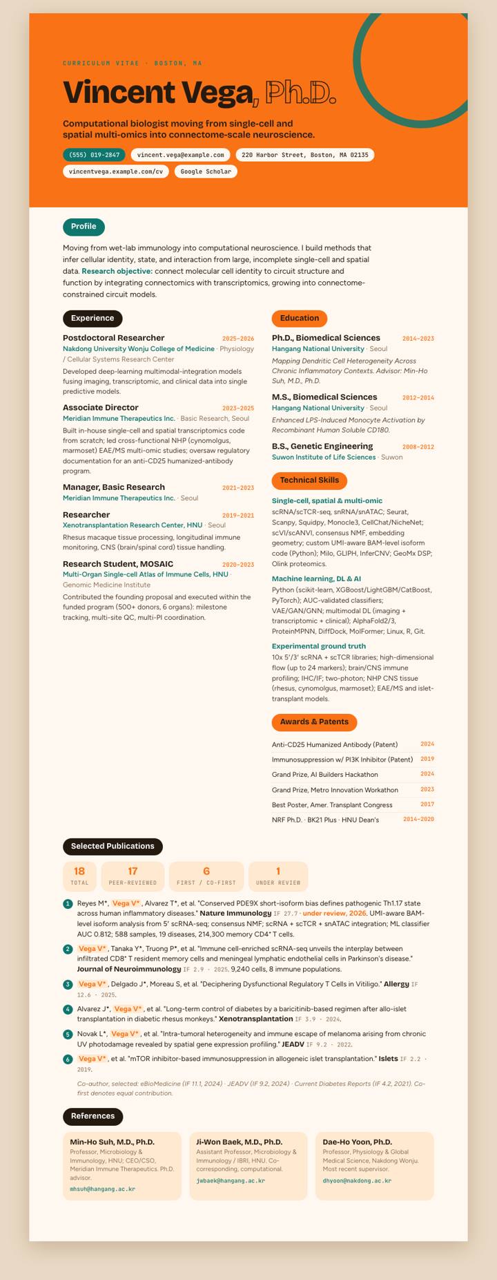 Tangerine Bold CV template preview