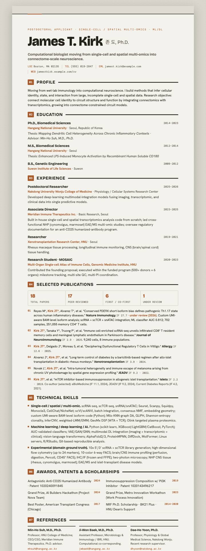 Warm Concrete CV template preview