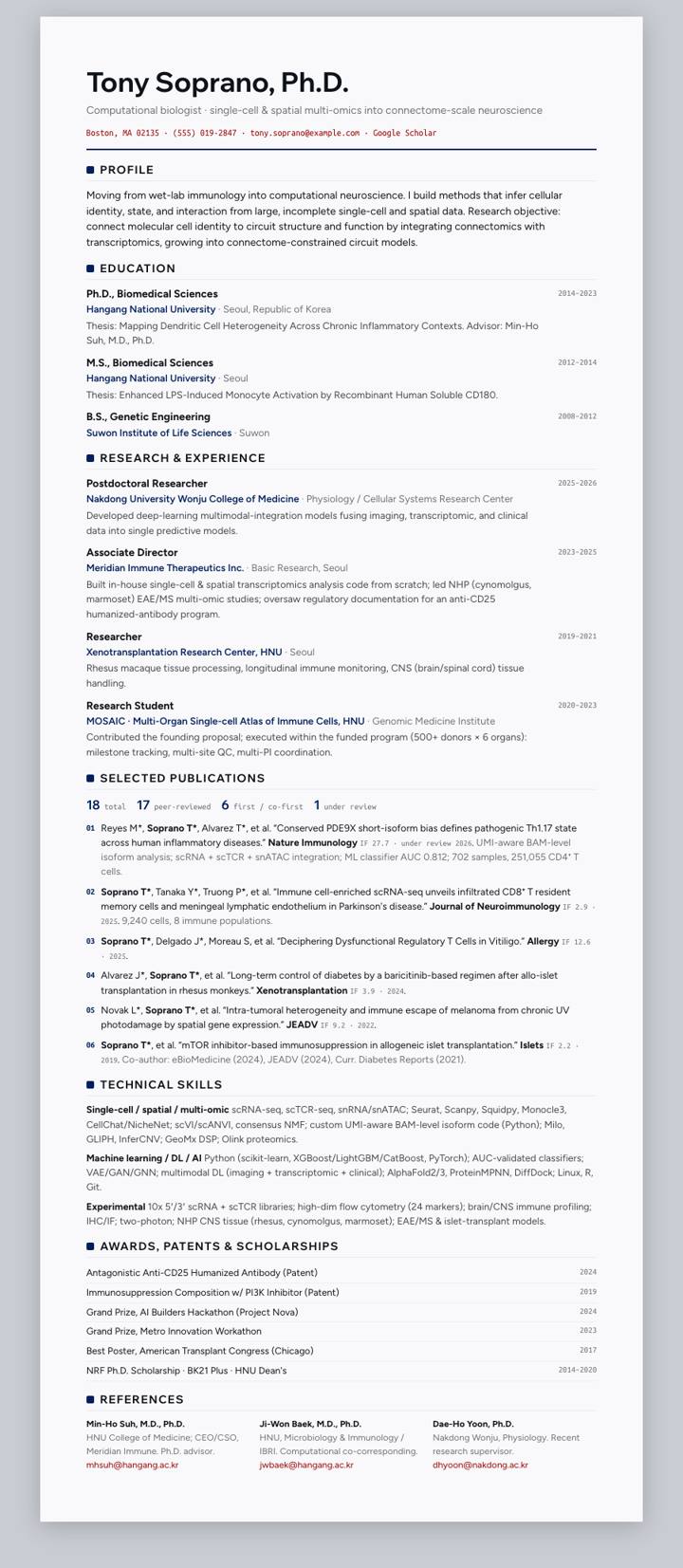 Penn CV template preview