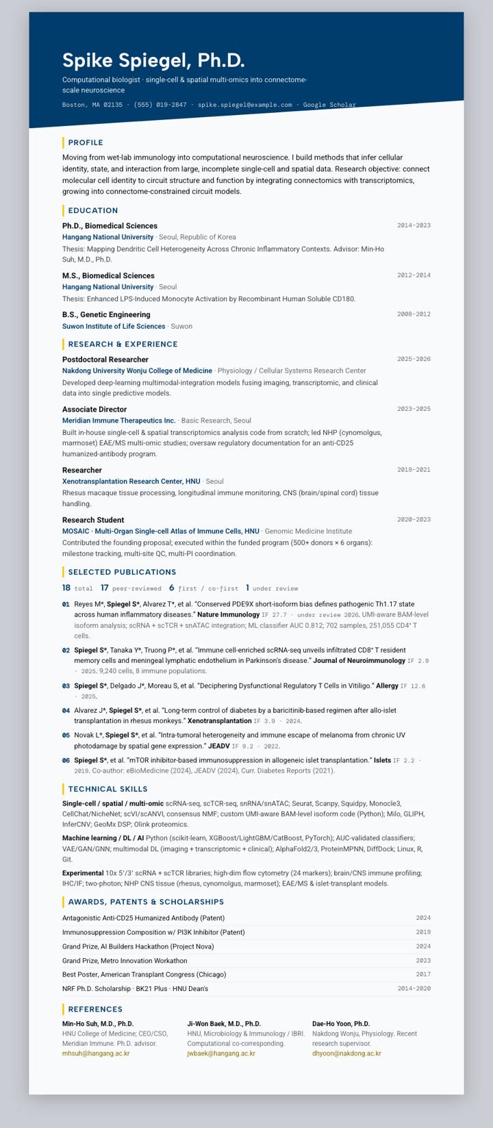 UC Santa Cruz CV template preview