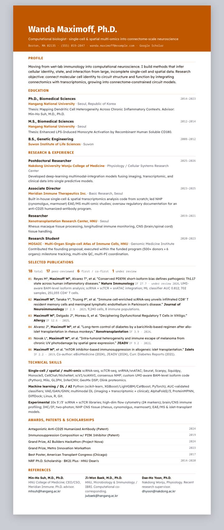 UT Austin CV template preview