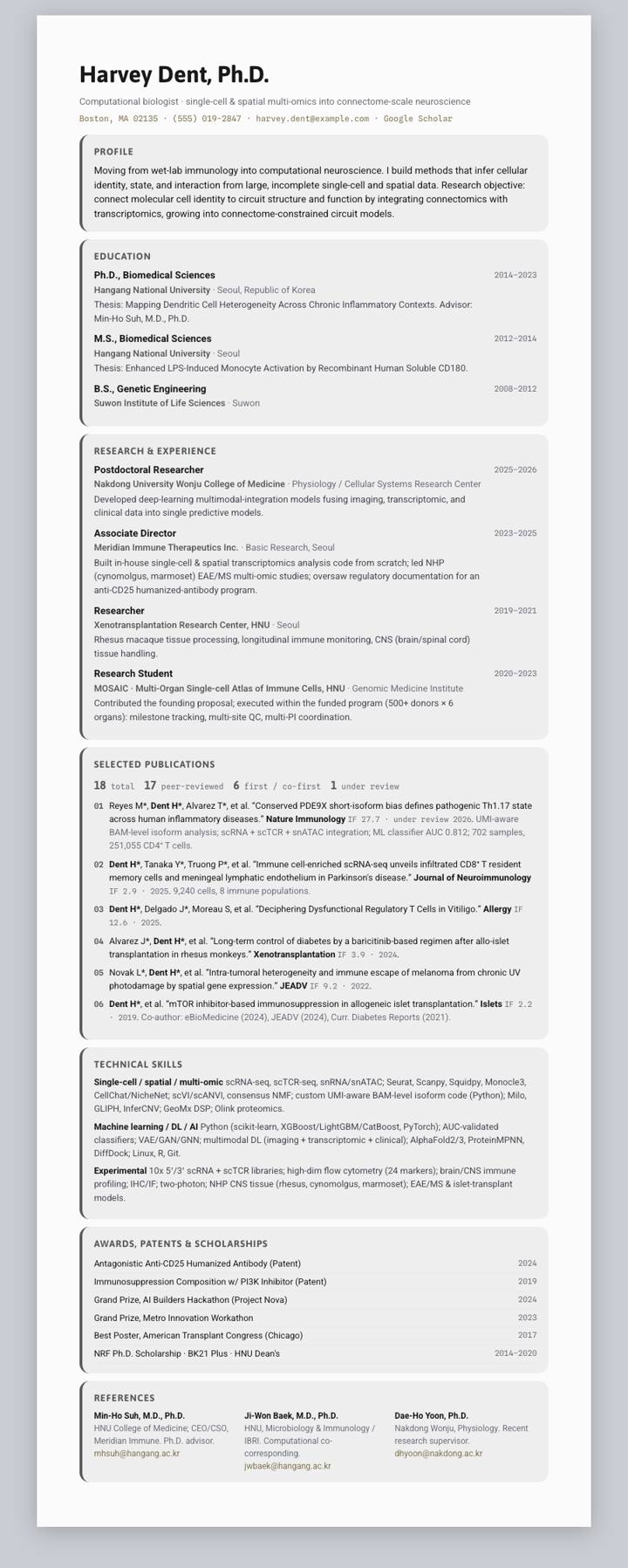 Colorado Boulder CV template preview