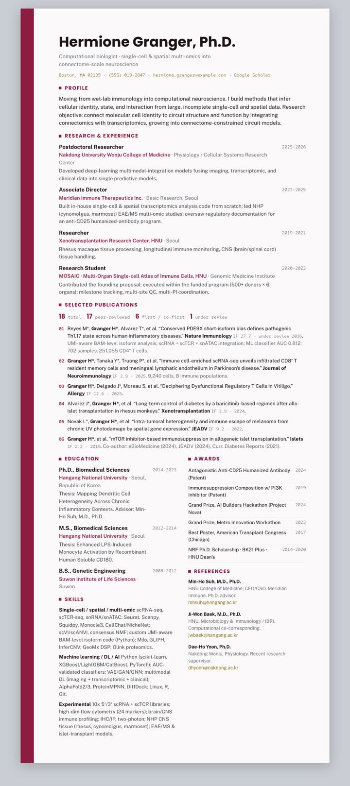 Arizona State CV template preview