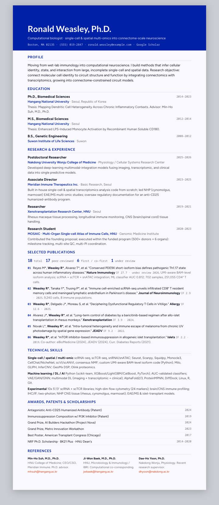 Florida CV template preview