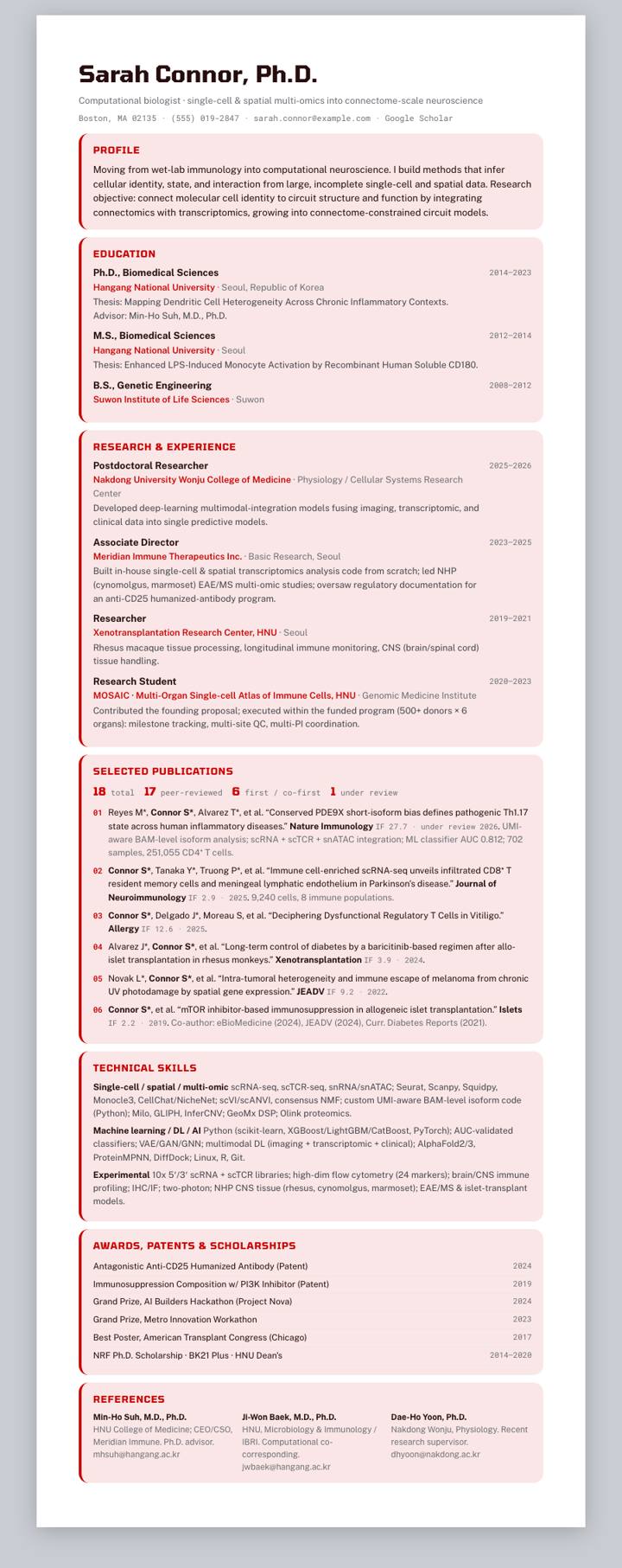 Utah CV template preview