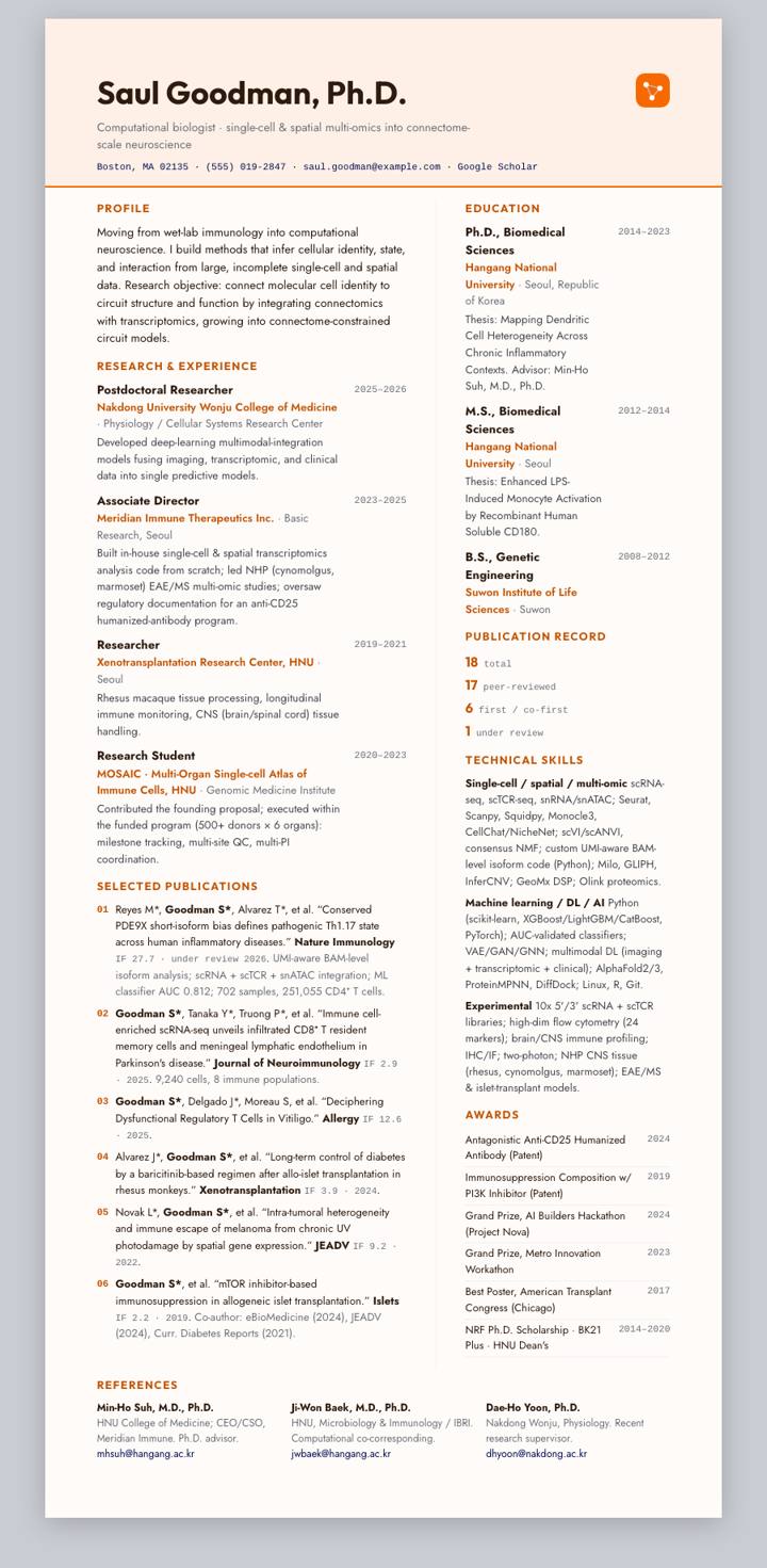 Syracuse CV template preview