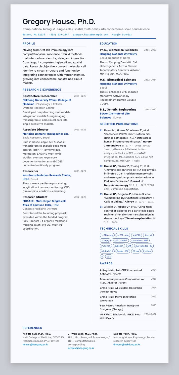 Mayo Clinic CV template preview