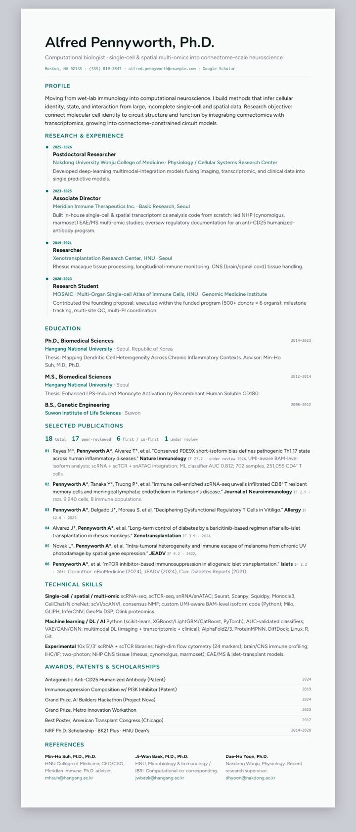 Max Planck CV template preview