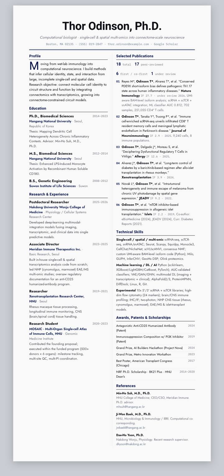 Melbourne CV template preview