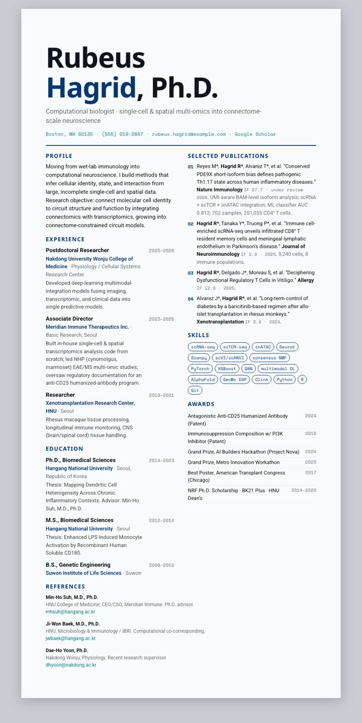 GIST CV template preview